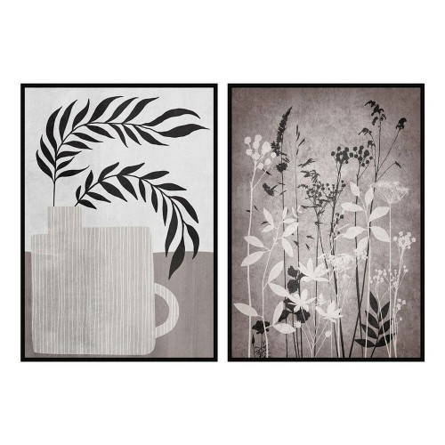 Glezna DKD Home Decor Loksnes (2 pcs) (53 x 4.5 x 73 cm) image 1