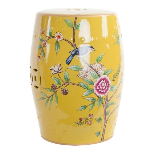 Mazs galdiņš DKD Home Decor Dzeltens Porcelāns Putni (35 x 35 x 45 cm) image 1