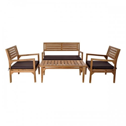 Набор стол и 3 кресла DKD Home Decor Тик (4 pcs) image 1