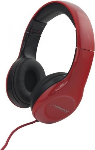Esperanza EH138R headphones/headset Head-band 3.5 mm connector Black, Red image 1