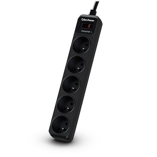 CyberPower Tracer III B0520SC0-FR surge protector Black 5 AC outlet(s) 200 - 250 V 1.8 m image 1