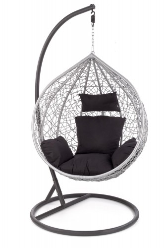 Halmar EGGY garden chair black / grey image 1