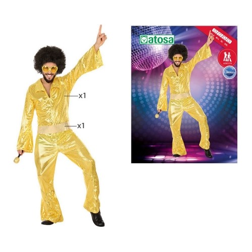 Bigbuy Carnival Маскарадные костюмы для взрослых Disco Позолоченный image 1