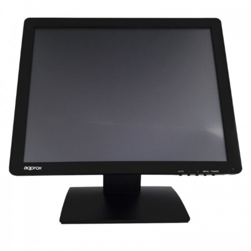 Skārienjūtīgā ekrāna monitors approx! APPMT19W5 19" VGA USB Melns image 1