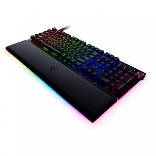 Razer Huntsman V2 Optical Gaming Keyboard RGB LED light, QWERTY US International, Wired, Black, Clicky Purple Switch, Numeric keypad image 1