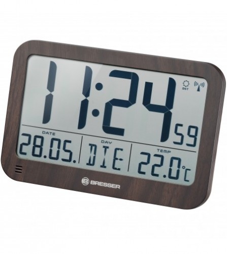 Bresser Sienas / galda pulkstenis ar koka dizainu, MyTime, MC LCD, B image 1