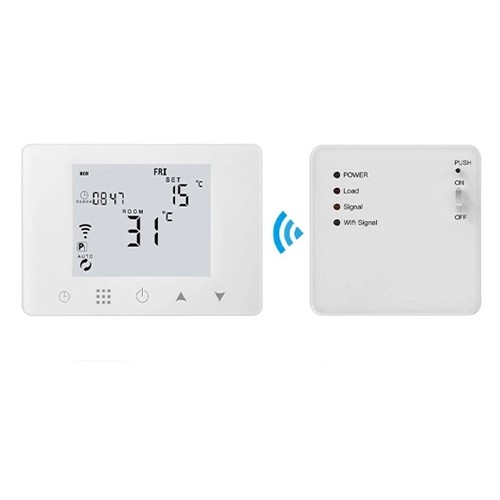 Hismart TUYA Programmable Heating Thermostat for Boiler Control, Wifi image 1