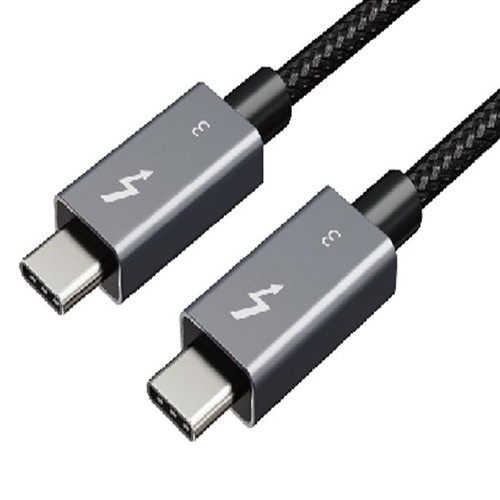Extradigital Kабели Thunderbolt 3, USB-C - USB-C, 40Gbps, 100W, 20V/ 5A, 4K/ 60HZ, 1m image 1