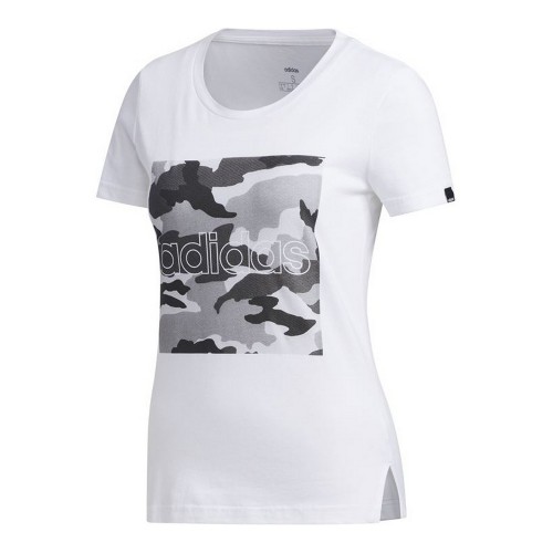 Sieviešu Krekls ar Īsām Piedurknēm Adidas Boxed Camo Balts image 1