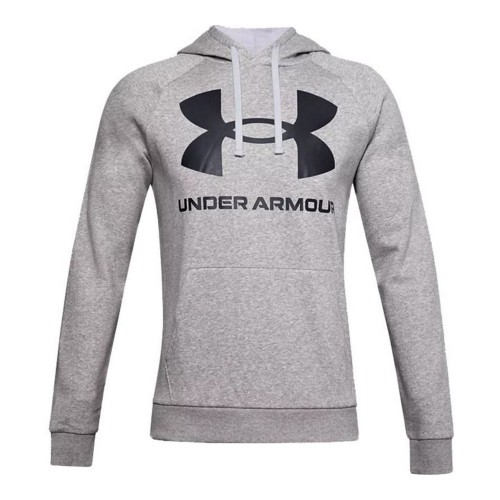 Vīriešu Sporta Krekls ar Kapuci Under Armour Rival Big Logo Gaiši pelēks image 1