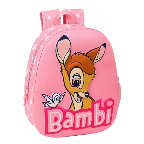 3D skolas soma Disney Bambi Rozā image 1
