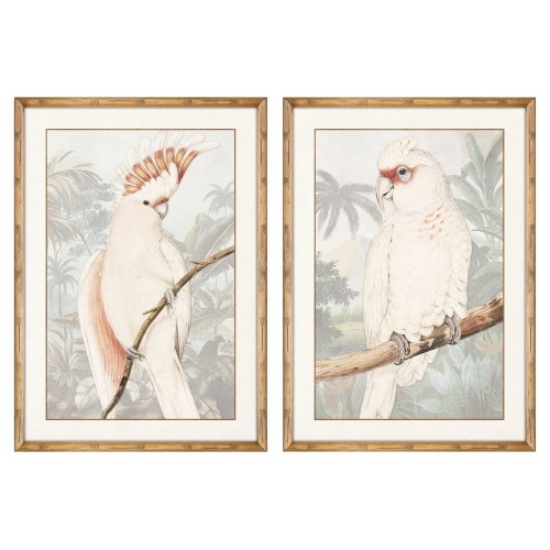 Glezna DKD Home Decor Papagailis (50 x 2 x 70 cm) (2 pcs) image 1