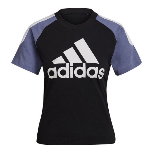 Sieviešu Krekls ar Īsām Piedurknēm Adidas Sportswear Colorblock Melns image 1