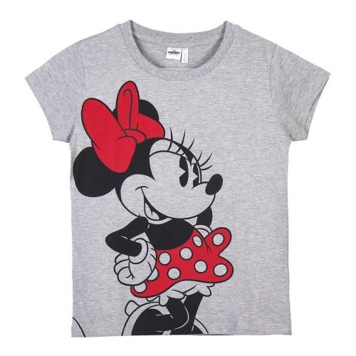 Krekls ar Īsām Piedurknēm Bērniem Minnie Mouse Pelēks image 1