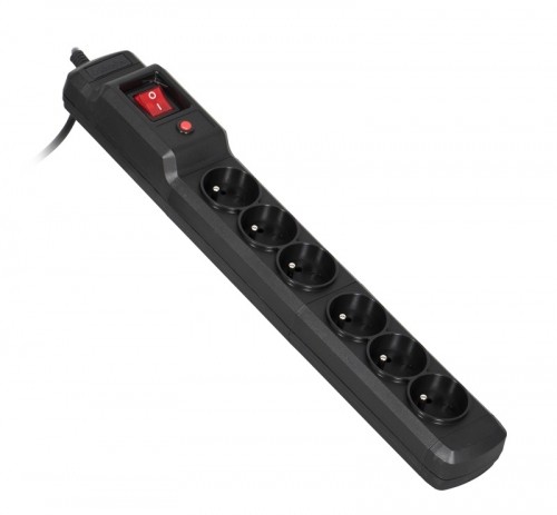 Activejet COMBO 6GN 3M black power strip with cord image 1