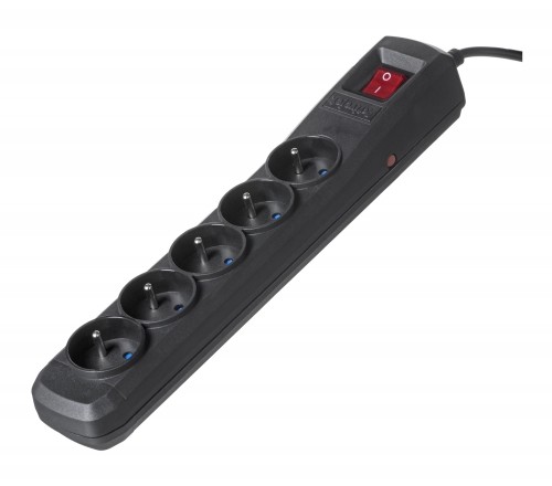 Activejet black power strip with cord ACJ COMBO 5G/3M/BEZP. AUTO/CZ image 1