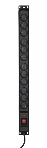 Activejet COMBO 12 socket power strip 1,5m black image 1