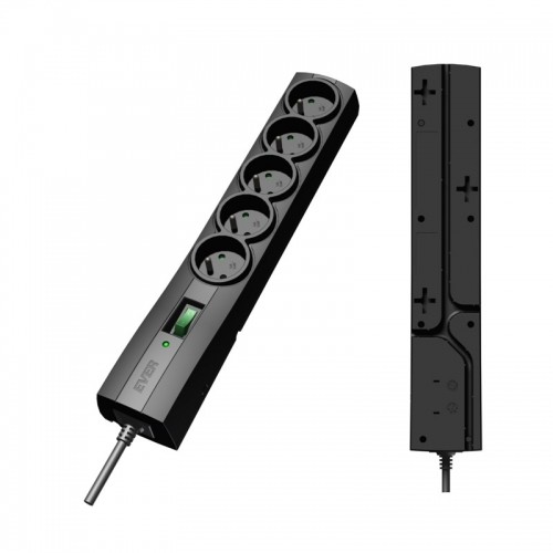 Ever T/LZ09-CLA050/0000 Surge protector Power strip Black 5 sockets image 1