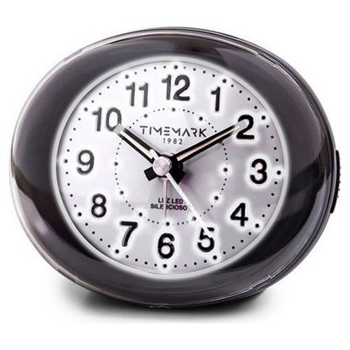 Analogais Pulkstenis ar Modinātāju Timemark Melns (9 x 9 x 5,5 cm) image 1