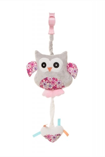 Muzikālā rotaļlieta OWL pink 4BABY OP01 image 1