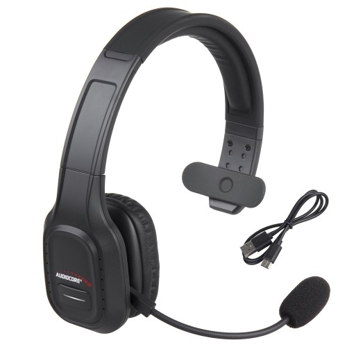 Audiocore 74452 Bluetooth Headset Headphone Noise Reuction Microphone Call CenterGoogle Siri Office Wireless image 1