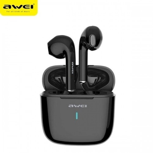 Awei Bluetooth headphones 5.0 T26 TWS + dock station black image 1