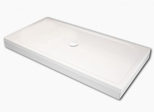 PAA LARGO 80X170 KDPLARG80X170/00 cast stone shower tray with panel and adjustable feets - white image 1