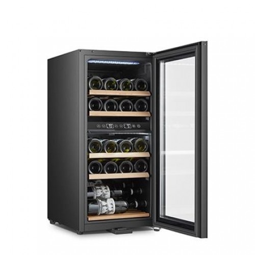 Adler Wine Cooler AD 8080 Energy efficiency class G, Free standing, Bottles capacity 24, Cooling type Compressor, Black image 1