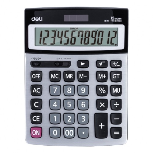 Lauakalkulaator DELI 1616 12 numbrit image 1