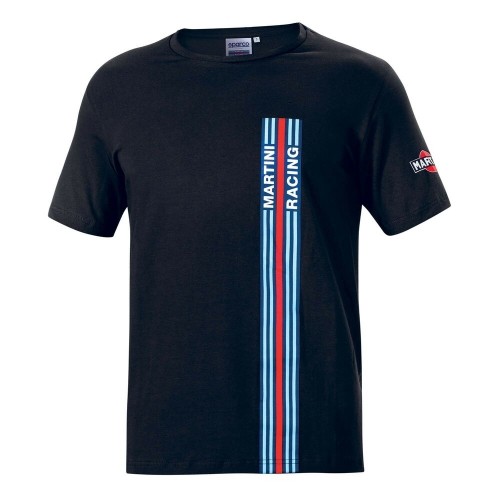 Vīriešu Krekls ar Īsām Piedurknēm Sparco Martini Racing Melns (XL Izmērs) image 1