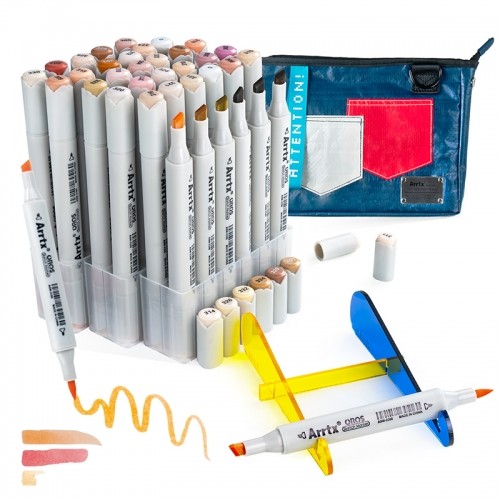Double-sided Marker Pens ARRTX Oros, 36 Colours, skin tone shade image 1