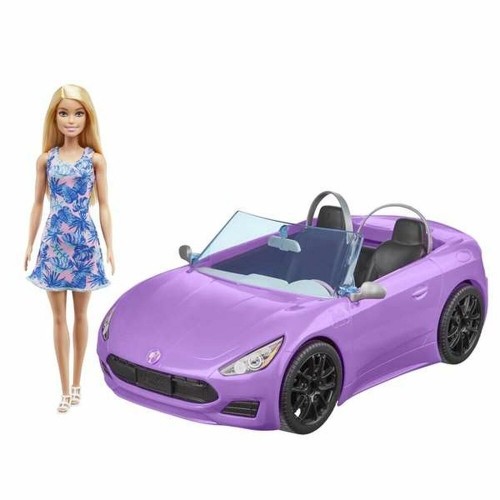 Lelle Mattel Barbie And Her Purple Convertible image 1