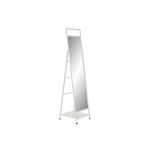 Brīvi stāvošs spogulis DKD Home Decor spogulis Metāls Balts Loft (39 x 40 x 160 cm) image 1