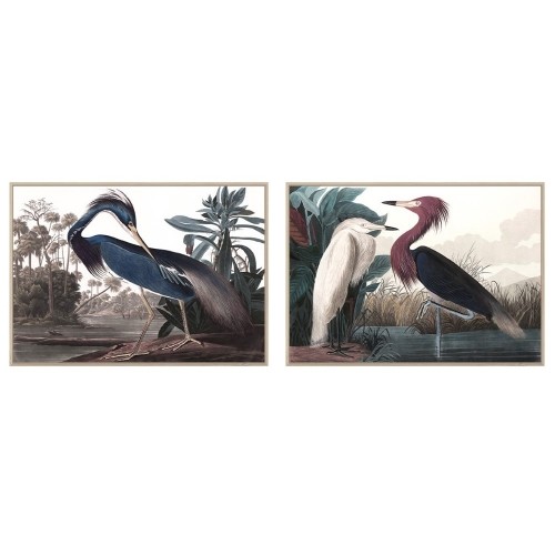 Glezna DKD Home Decor Птица Austrumniecisks (83 x 4,5 x 123 cm) (2 gb.) image 1
