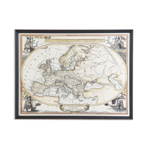Glezna DKD Home Decor Pasaules Karte (83,5 x 3 x 63,5 cm) image 1