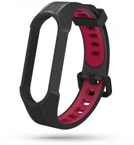 Tech-Protect watch strap Armour Xiaomi Mi Band 5/6/7, black/red image 1
