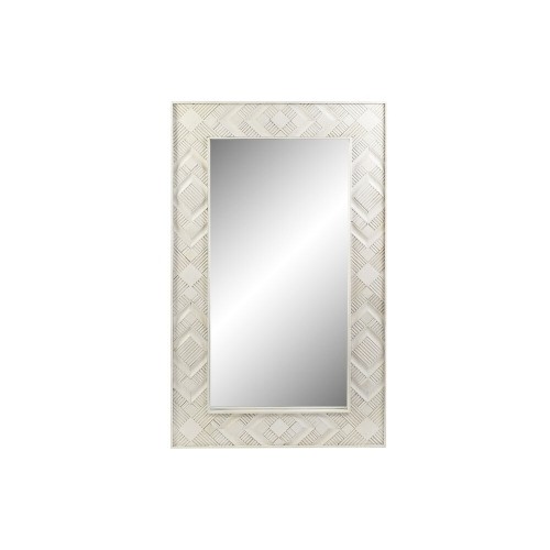 Настенное зеркало DKD Home Decor Белый Древесина манго ромбы (154 x 4 x 92 cm) image 1