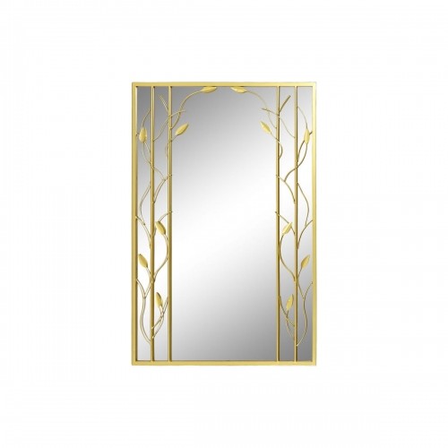 Sienas spogulis DKD Home Decor spogulis Bronza Metāls Augu lapa (60 x 2 x 90 cm) image 1
