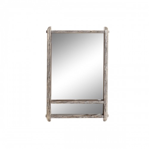 Sienas spogulis DKD Home Decor Stikls Dabisks Paulovnijas koks (47 x 8 x 70 cm) image 1