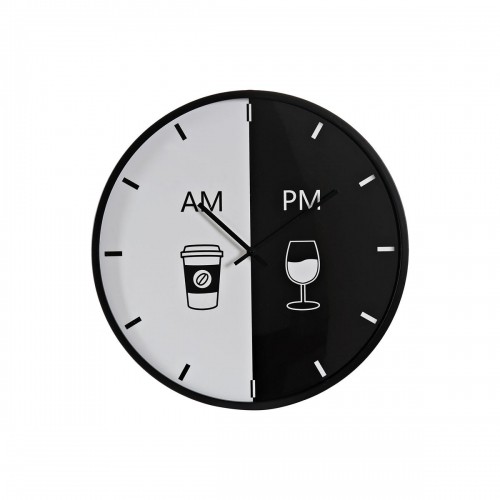 Sienas pulkstenis DKD Home Decor Melns Metāls Balts (60 x 4 x 60 cm) image 1