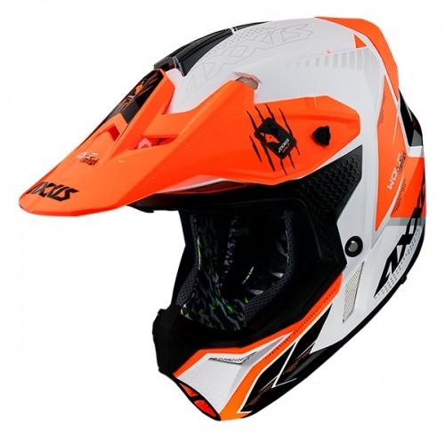 Axxis Helmets, S.a. Wolf Star Track (S) A4 FluorOrange ķivere image 1