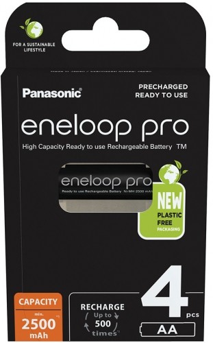 Panasonic Batteries Panasonic eneloop rechargeable battery Pro AA 2500 4BP image 1