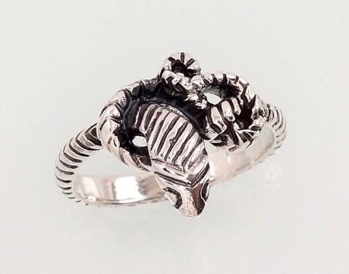 Серебряное кольцо #2101382(POx-Bk), Серебро	925°, оксид (покрытие), Размер: 18, 4 гр. image 1