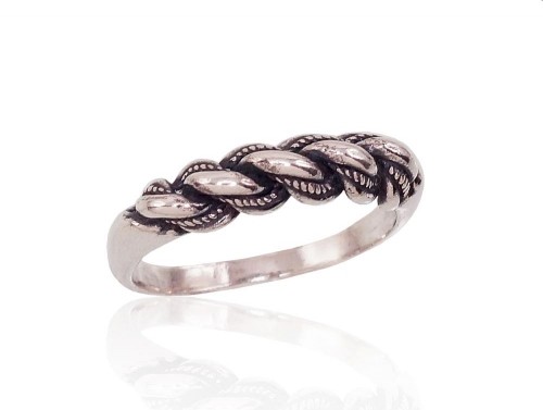 Серебряное кольцо #2100004(POx-Bk), Серебро	925°, оксид (покрытие), Размер: 21, 5.1 гр. image 1