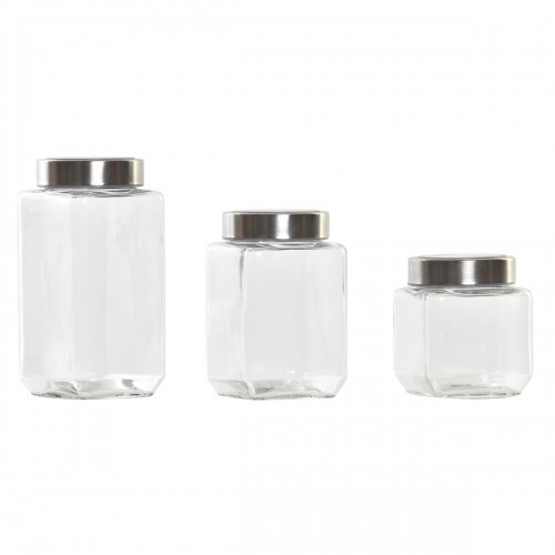 3 caurules DKD Home Decor Stikls Nerūsējošais tērauds (500 ml) (750 ml) (1L) (3 Daudzums) image 1