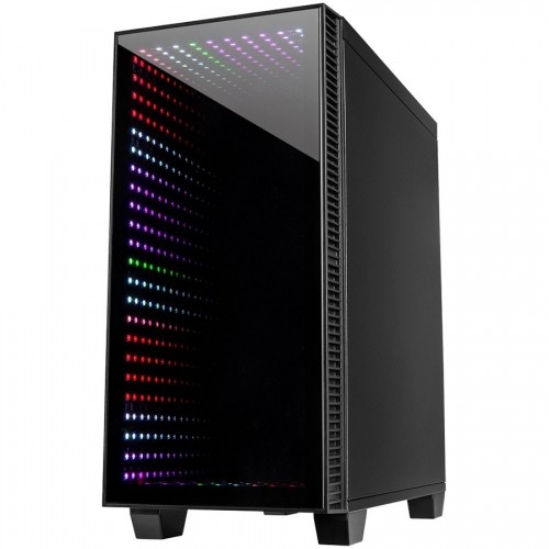 Chassis INTER-TECH X-608 INFINITY MICRO, microATX, RGB, Front and Side Tempered Glass, w/o PSU image 1