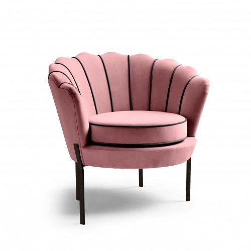 Halmar ANGELO leisure armchair pink / black image 1
