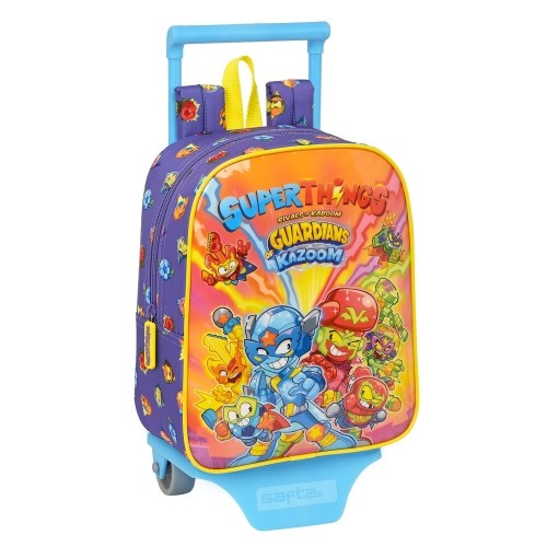 Школьный рюкзак с колесиками SuperThings Guardians of Kazoom Фиолетовый Жёлтый (22 x 28 x 10 cm) image 1
