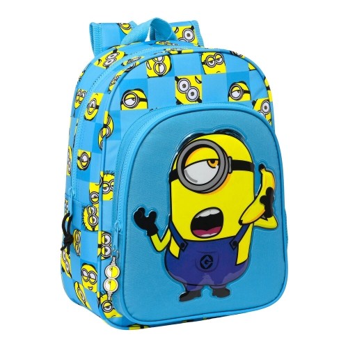 Школьный рюкзак Minions Minionstatic Синий (26 x 34 x 11 cm) image 1