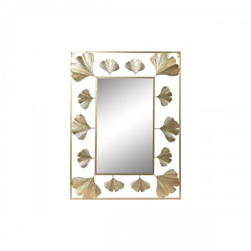 Sienas spogulis DKD Home Decor spogulis Bronza Metāls Alumīnijs Augu lapa (71 x 1 x 97 cm) image 1